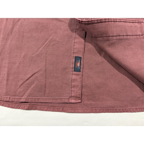 Faherty Mens Sunwashed Stretch Oxford 2.0 Shirt Long Sleeve Burgundy Sz XL NWT - Picture 6 of 12